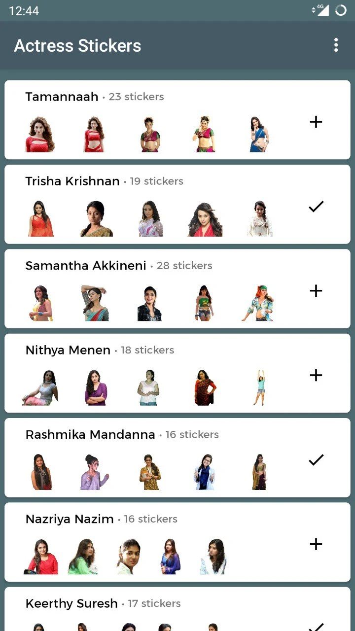 Actress Photo Stickers screenshot